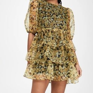 Ganni Organza Mini Dress